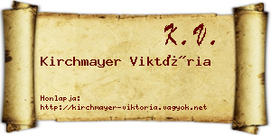 Kirchmayer Viktória névjegykártya